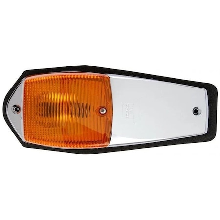 Truck-Lite Signal-Stat, Incandescent, Yellow Rectangular, 1 Bulb, Marker Clearance Light, Pc, Silver 1350A